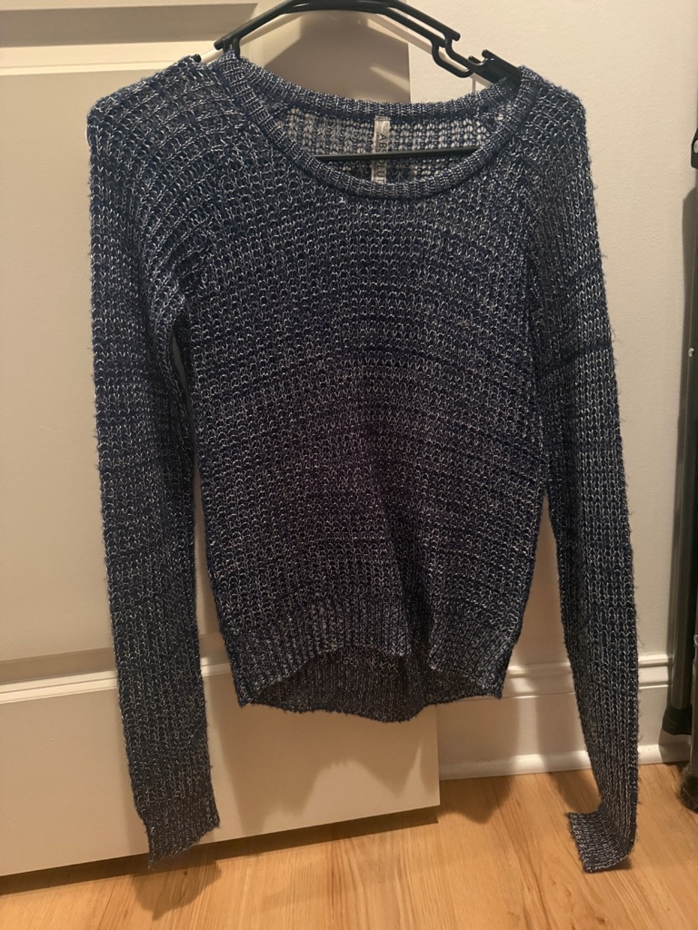 Navy Blue and Silver Woven sweater